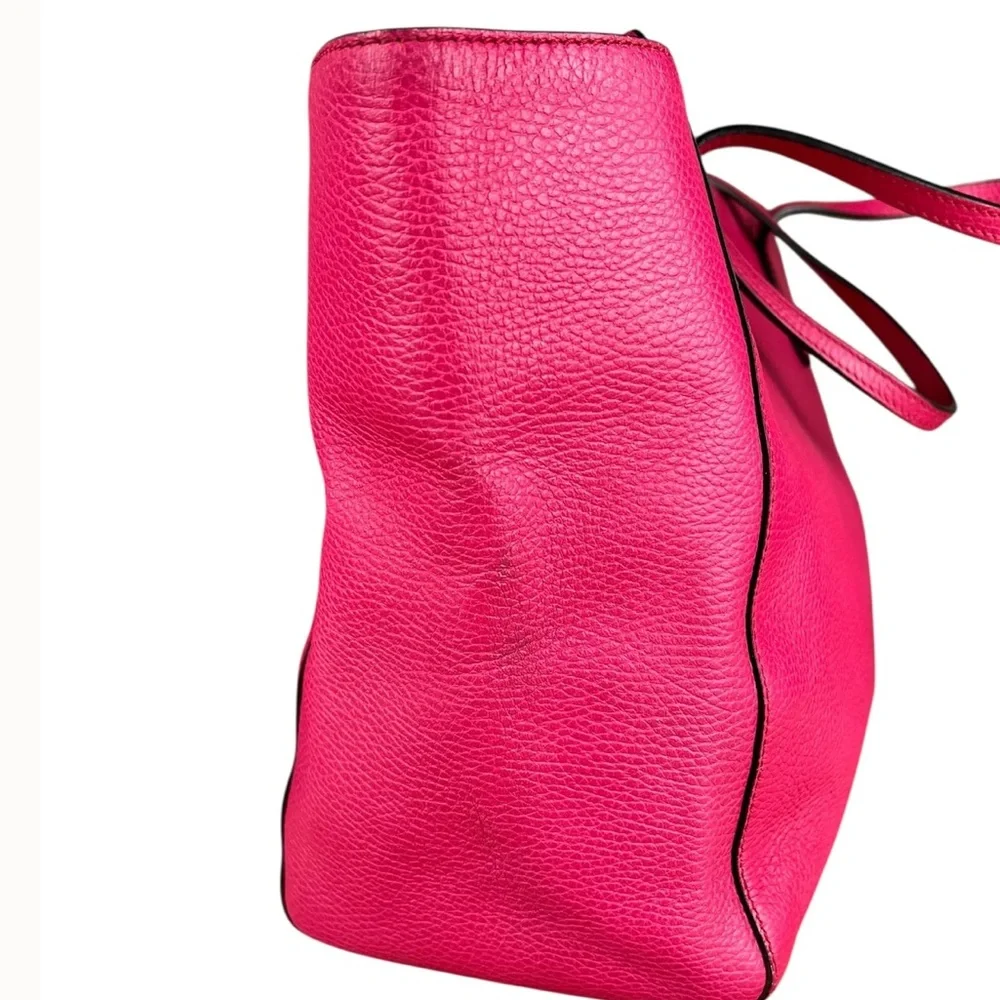 GUCCI PINK SWING TOTE 354408 pebbled leather Shopper Travel Work Everyday Bag EC - Picture 15 of 16